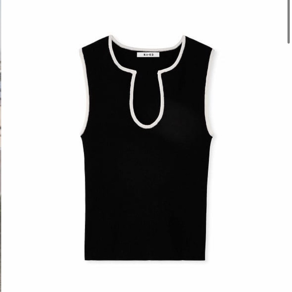 NAKD contrast detail fine knitted top